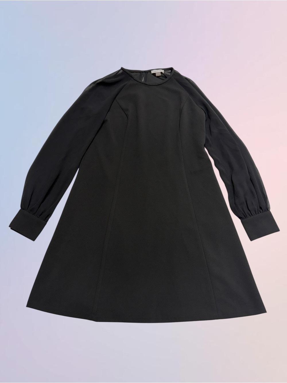 CALVIN KLEIN Women’s 6 Black Long Sleeve Dress